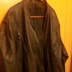 Men's leather riding jacket